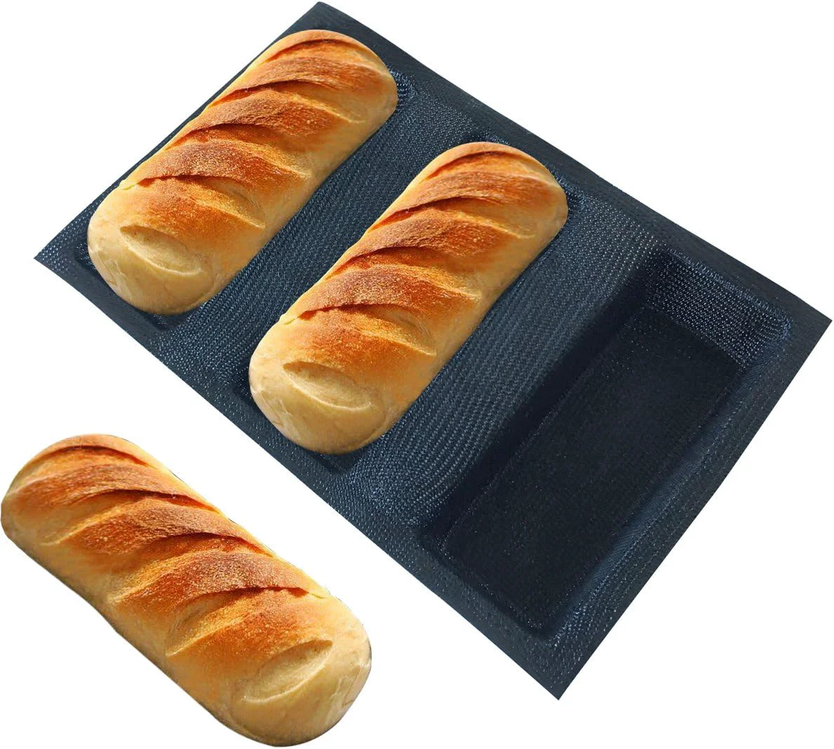 Reliable Mesh Silicone Bread Forms Square Shape Bread Molds Non Stick Bakery Tray Silicone Coated Fiber Glass Loaf Crusty Bread Bakeware For Small Toaster Oven High-Performance