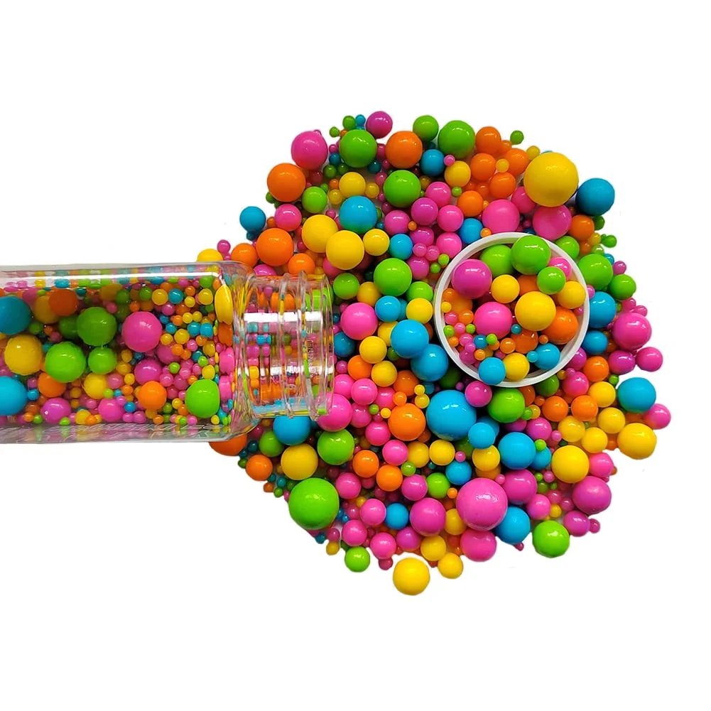 World-Class Edible Rainbow Sugar Pearls Candy Sprinkles 120G 4.23Ounce Baking Cake Sprinkles Cupcake and Cake Topper Cookie Decorations Wedding Party Valentines Superior