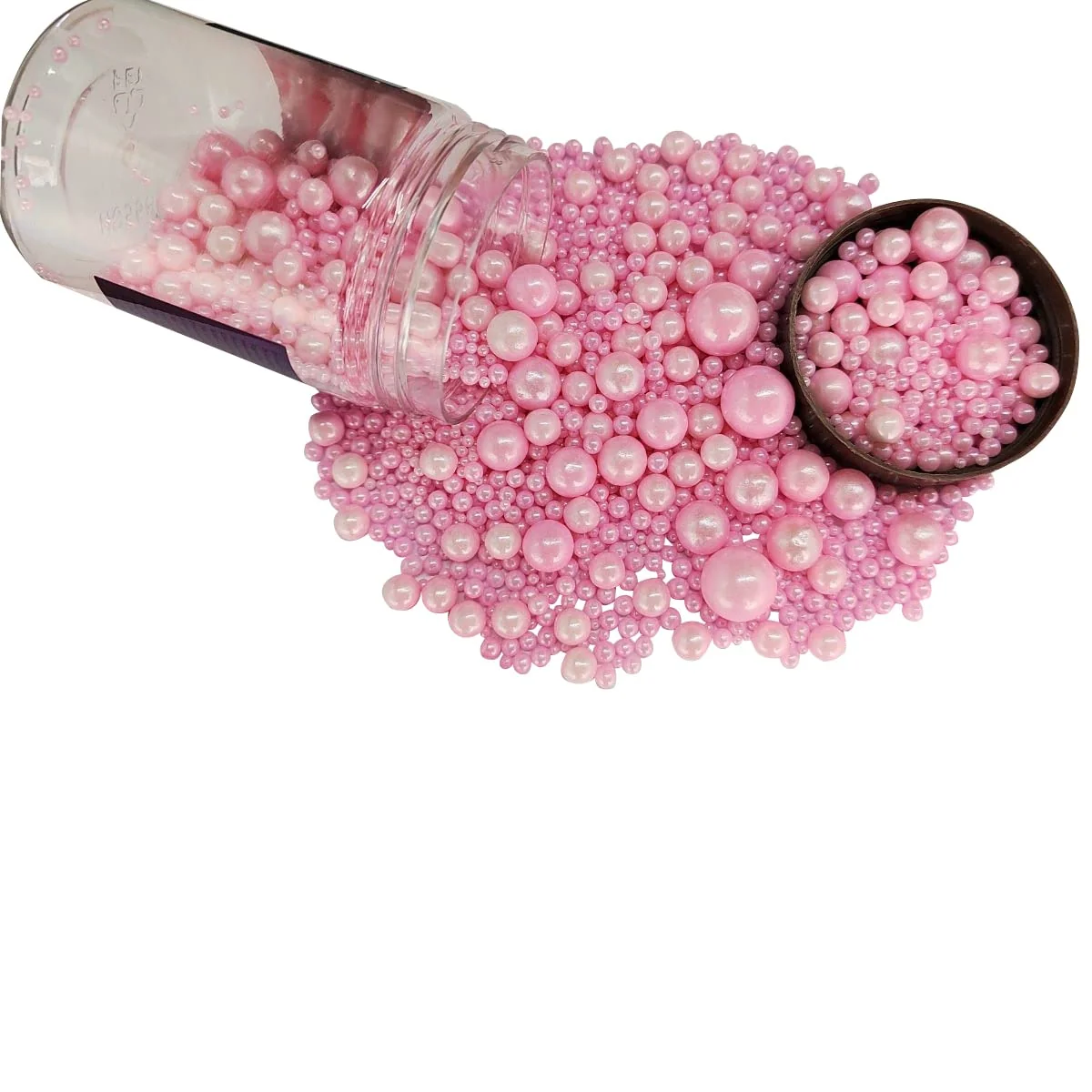 Versatile Edible Pink Sugar Pearls Candy Sprinkles 120G 4.23Ounce Baking Cake Sprinkles Cupcake and Cake Topper Cookie Decorations Wedding Party Valentines Convenient