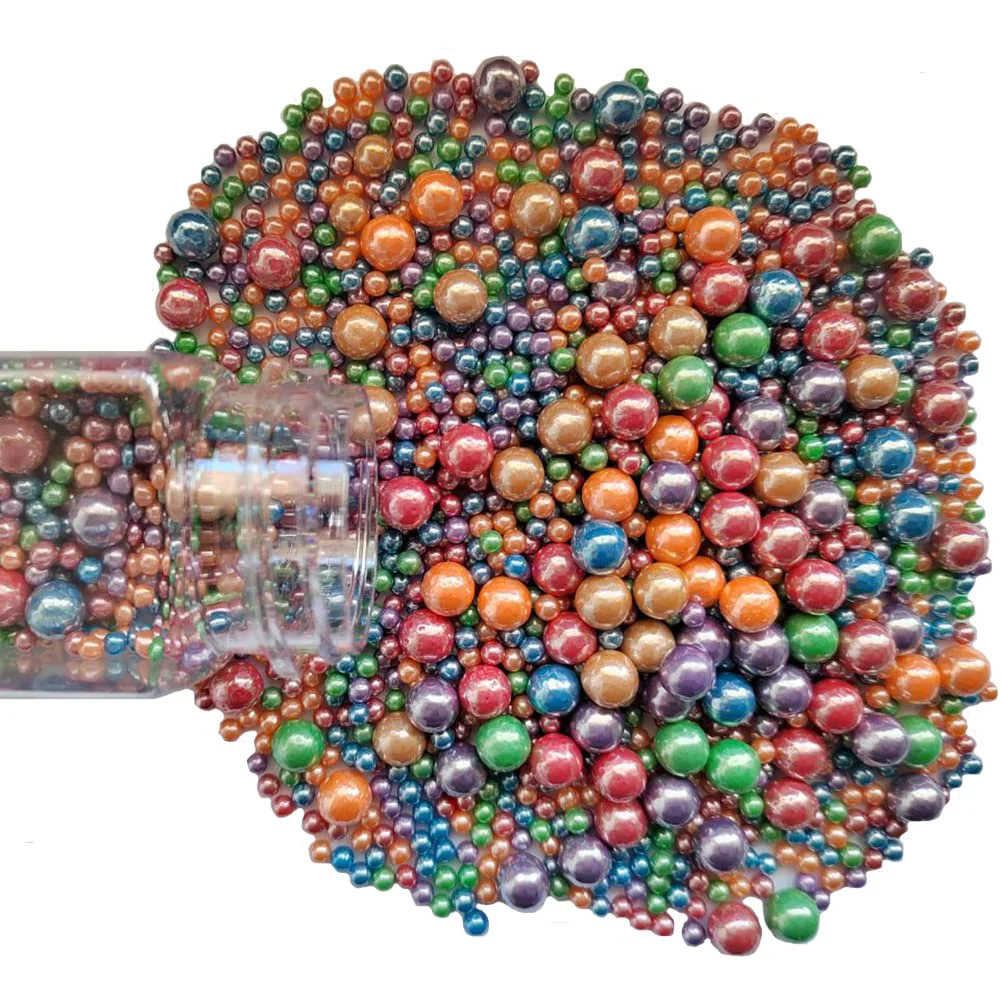 First-Class Edible Deep Colorful Sugar Pearls Candy Sprinkles 120G 4.23Ounce Baking Cake Sprinkles Cupcake and Cake Topper Cookie Decorations Wedding Party Long-Lasting