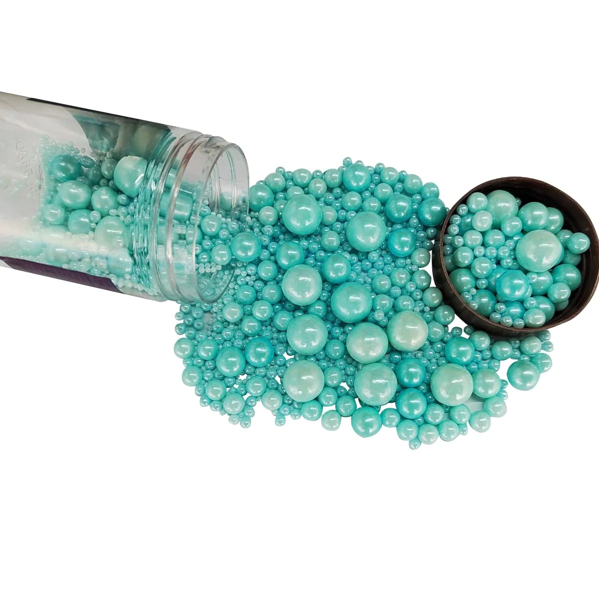 Genuine Edible Blue Sugar Pearls Candy Sprinkles 120G 4.23Ounce Baking Cake Sprinkles Cupcake and Cake Topper Cookie Decorations Wedding Party Valentines Optimized