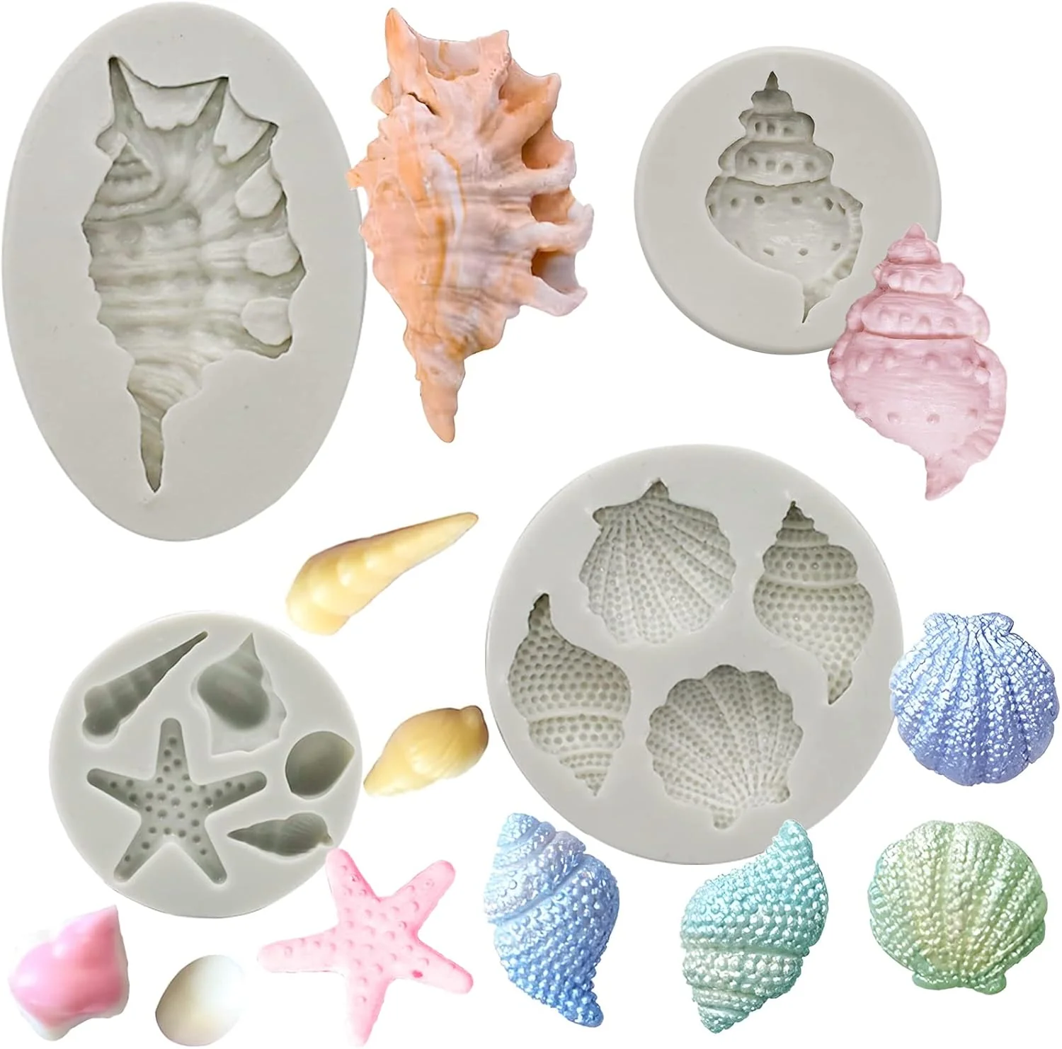 Elegant Marine Fondant Molds 4pc Set Innovative