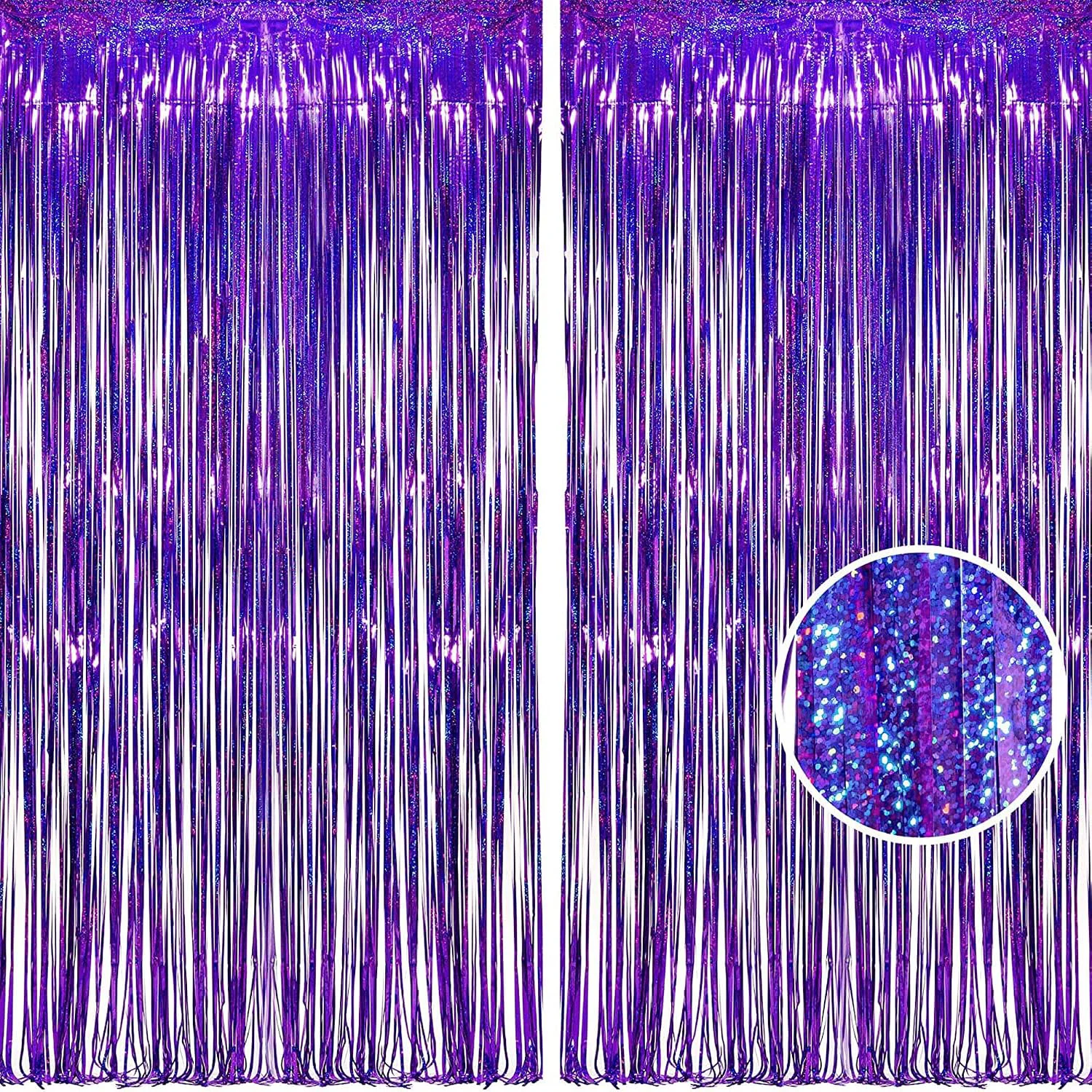 Unique BRAVESHINE Purple Foil Fringe Curtains Party Streamers Backdrop 3.2×8.2ft Tinsel Curtain for Hunters Girls Birthday Mermaid Bachelorette Anniversary Engagement Bridal Shower Decorations Enhanced