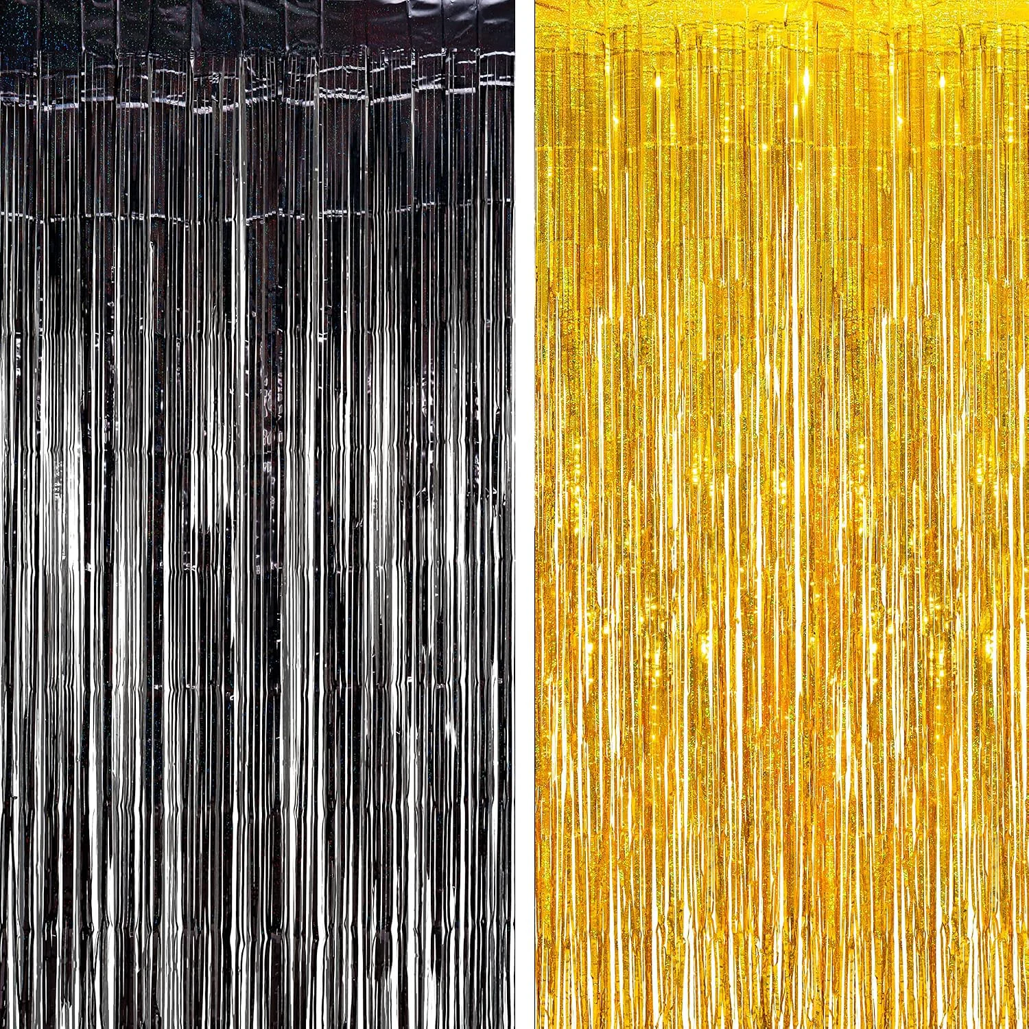 Classic BRAVESHINE Foil Fringe Curtains Tinsel Curtain Streamers Backdrop 2 PCS Sustainable