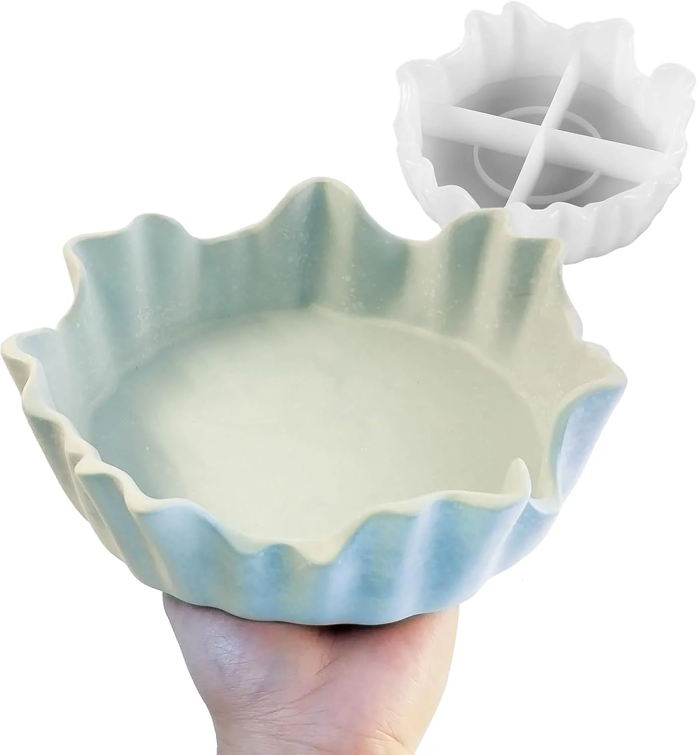 Clean Wehous Large Irregular Bowl Silicone Mold Unique Storage Epoxy Resin Concrete Molds Traditional