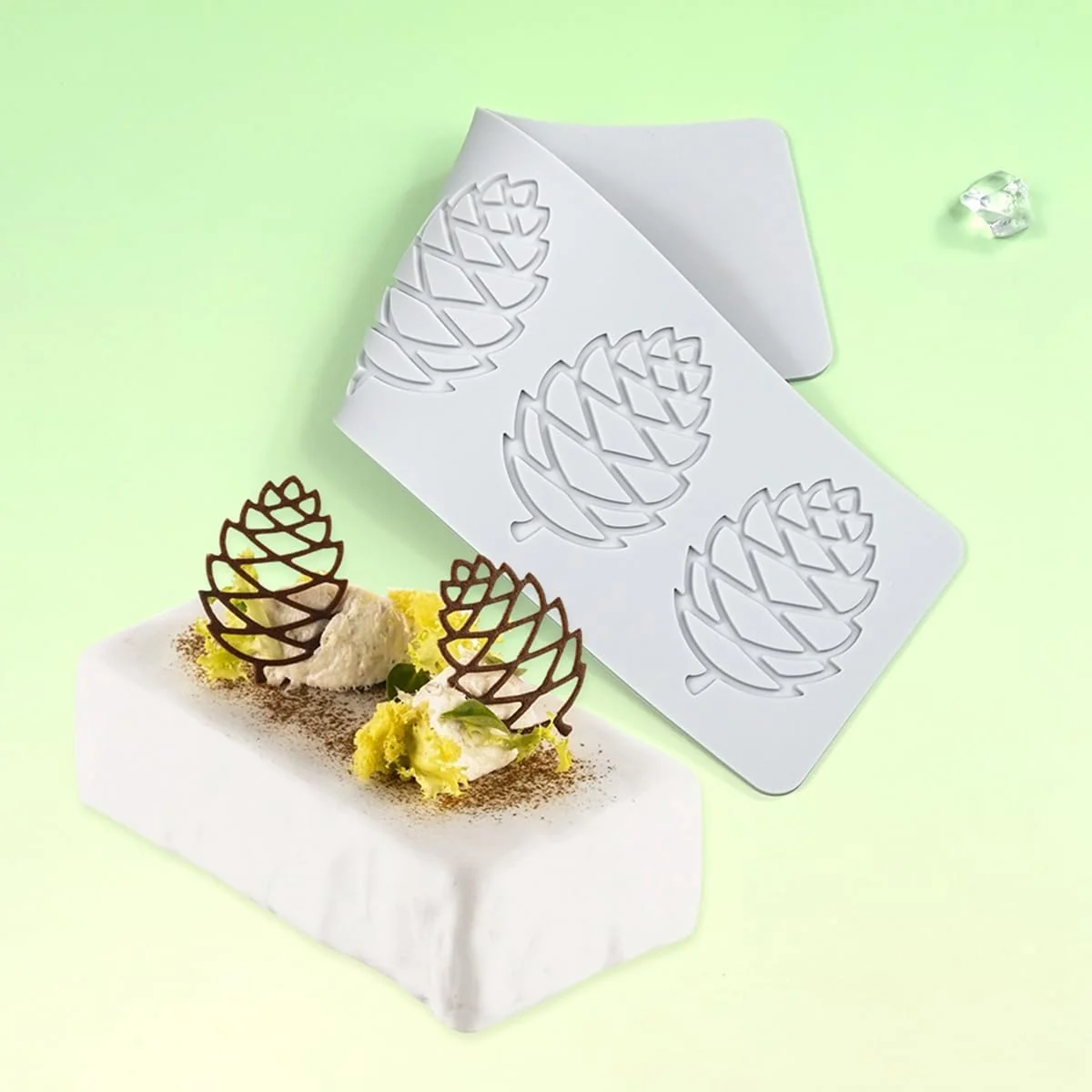 Organic mostsom3D Hollow Out Lace Mold Silicone Pinecone Shape Fondant Molds Chocolate Mould For Cake Pastry Decor Baking Gumpaste Moulds Decoration Sugar Certified