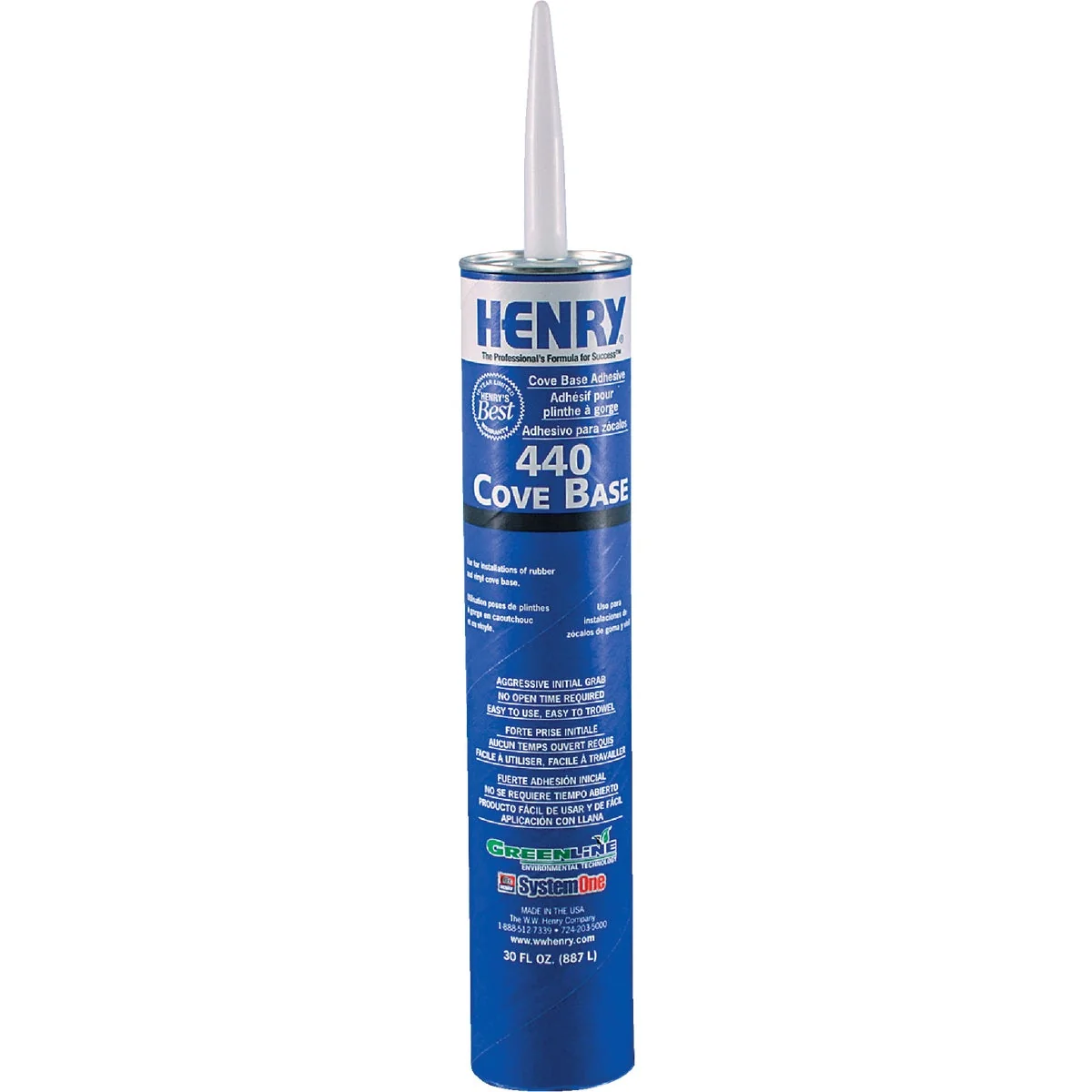 Excellent Henry Cove Base Adhesive 30 Oz. Environmentally Friendly