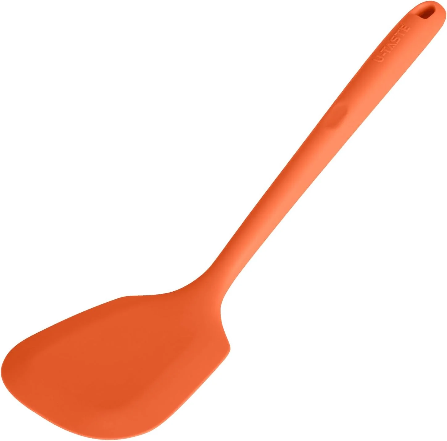 Outstanding U-Taste Silicone Turner Cooking Spatula 13.6 Long 3.7 Wide Orange 600ºF Heat Resistant Food Grade Silicone Kitchen Utensils Flexible Egg Flipper amp Pancake Spatula Turner for Non Stick Pans Prestigious