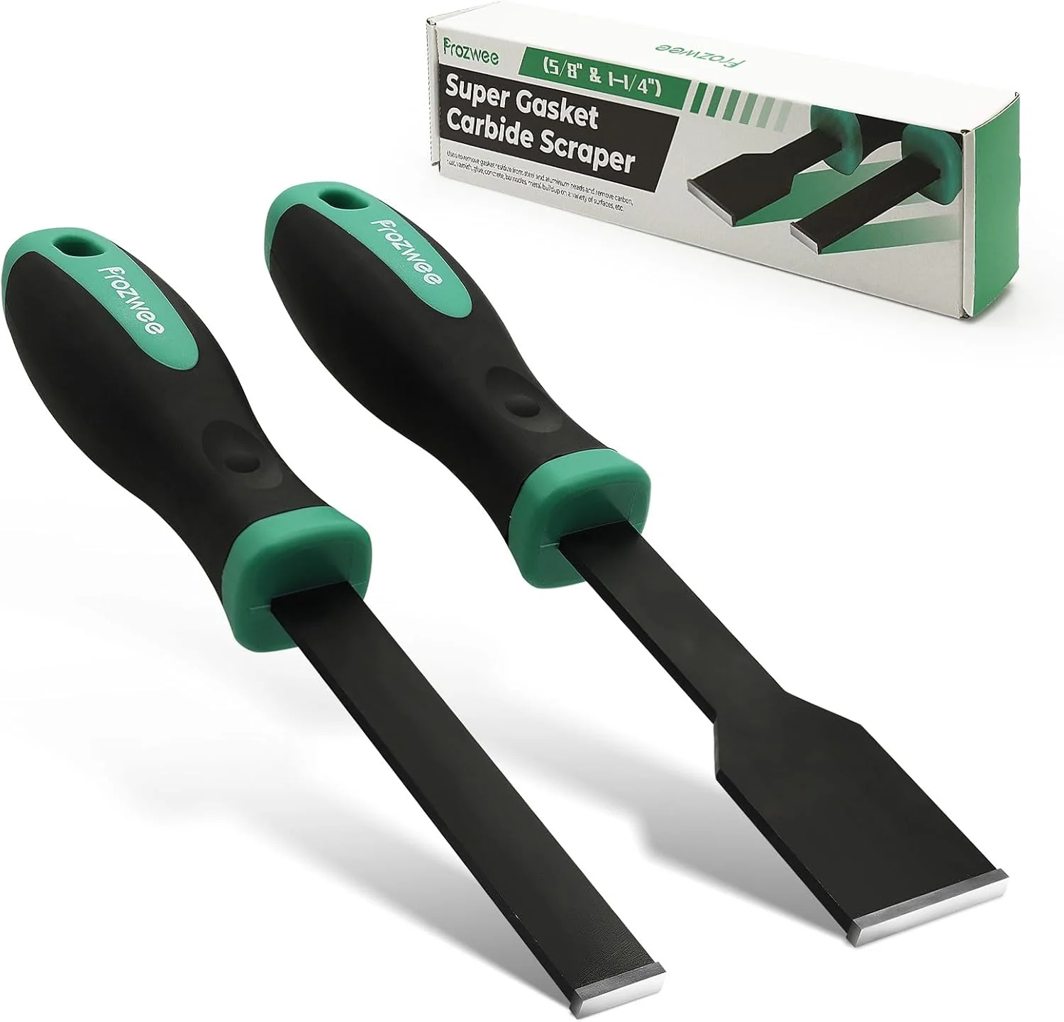 Professional 2PCS Carbide Scraper Set 1-1 4 inch 5 8 inch Super Gasket Scraper with Durable Tungsten Tip for Remove Gaskets Modern