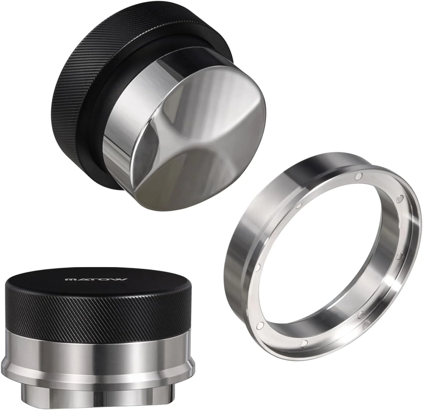 Functional MATOW 54mm Dosing Funnel amp Gravity Distributor Fits Breville Portafilters 2-in-1 Design 304 Stainless Steel Self Leveling Magnetic Dosing Funnel Organic