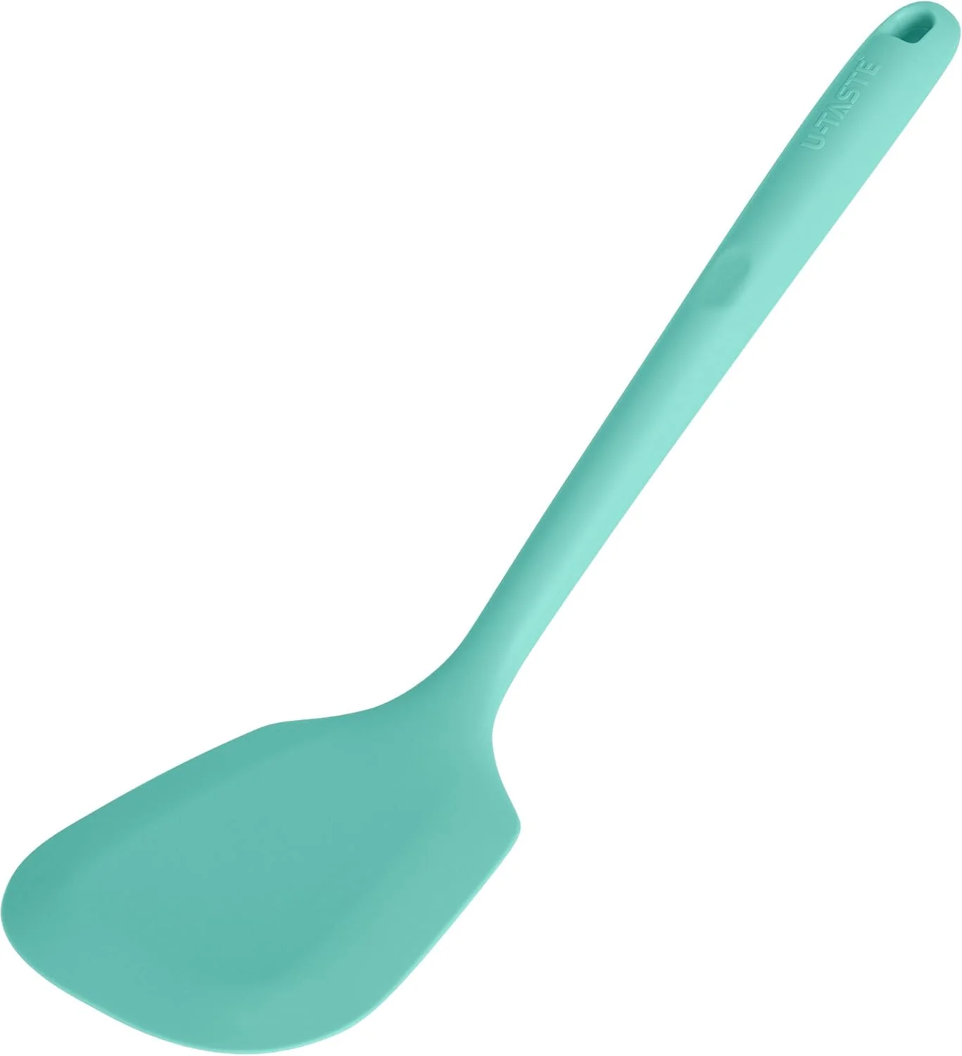 Detailed U-Taste Silicone Turner Cooking Spatula 13.6 Long 3.7 Wide Aqua Sky 600ºF Heat Resistant Food Grade Silicone Kitchen Utensils Flexible Egg Flipper amp Pancake Spatula Turner for Non Stick Pans Trendy