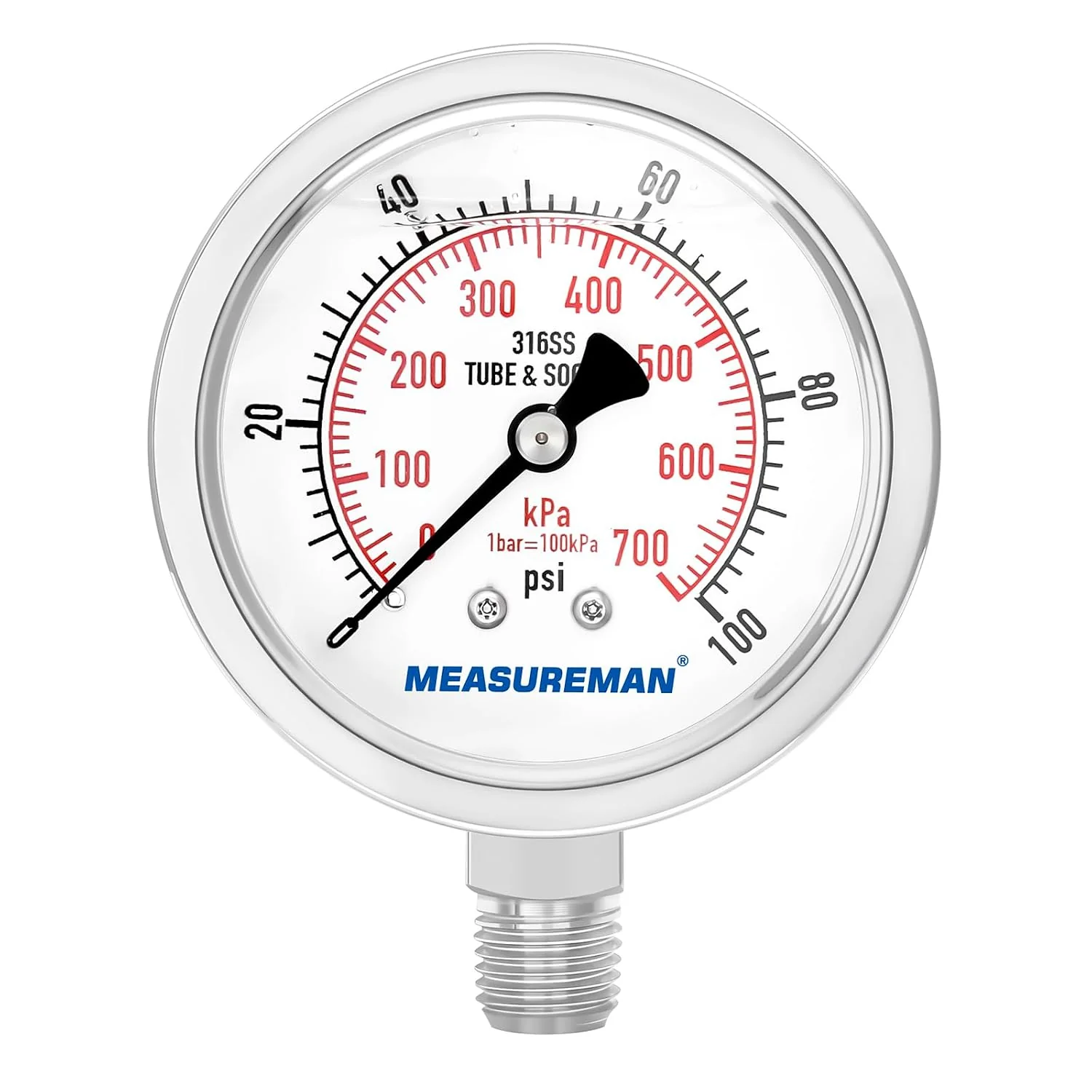 Modern Pressure Gauge for Home Cafe Cooking Systems Fashionable