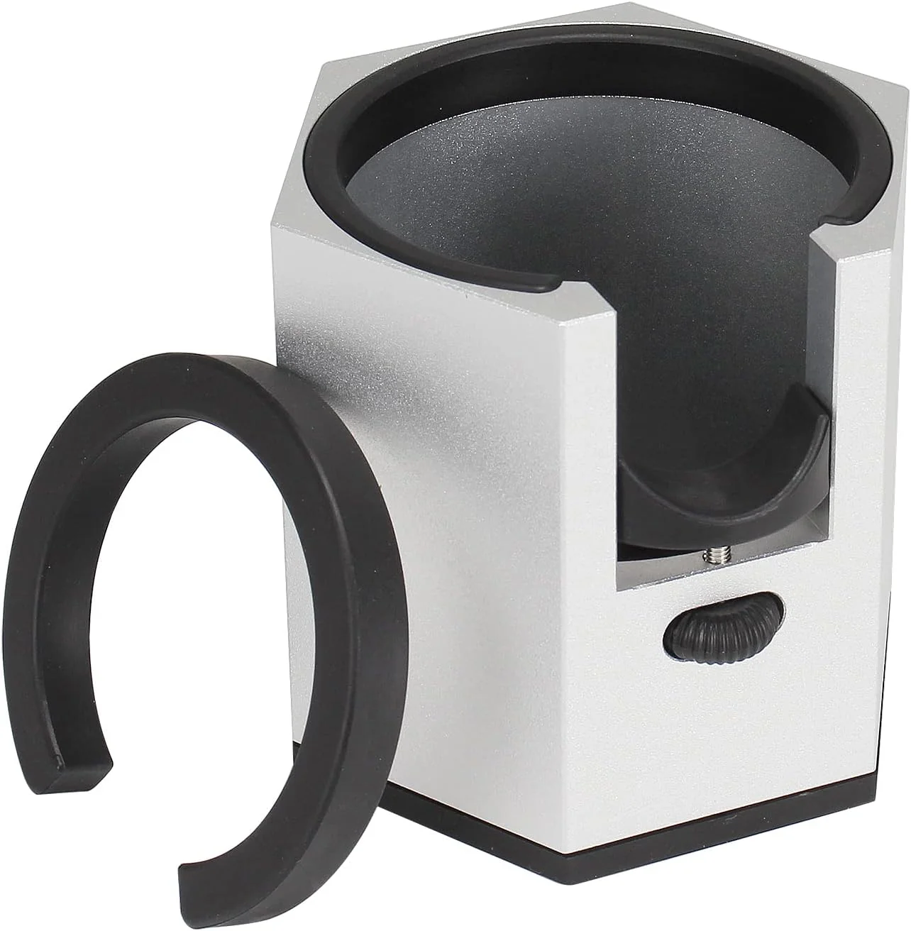 Premium Material DIBTSA Espresso Tamping Station Coffee Portafilter Holder Aluminum Alloy Stand for Most 51mm 53mm 54mm 58mm Coffee Portafilter Hexagon Silver Environmentally Friendly
