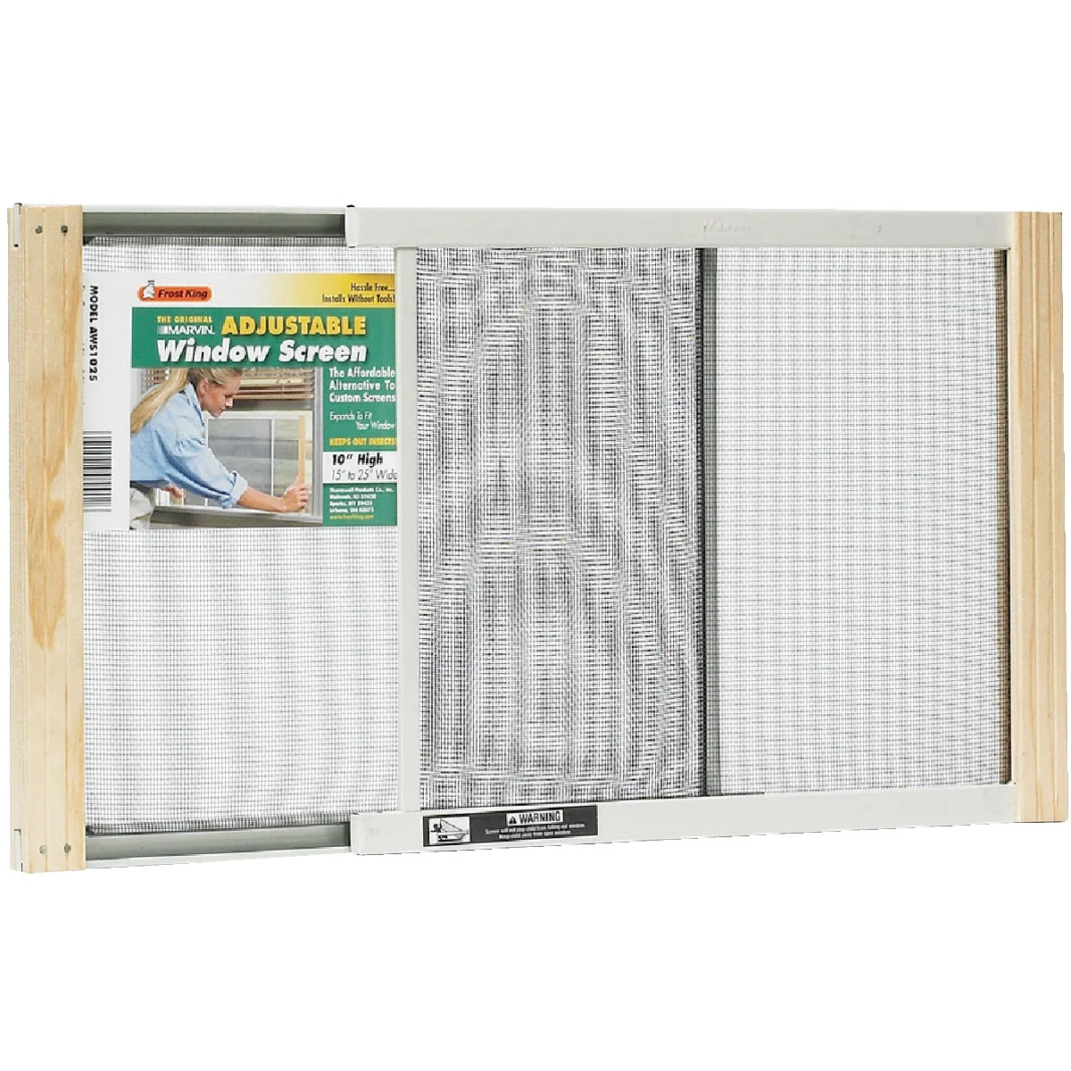 Next-Generation W.B. Marvin 10 In. x 15-25 In. Adjustable Window Screens by Frost King Outstanding