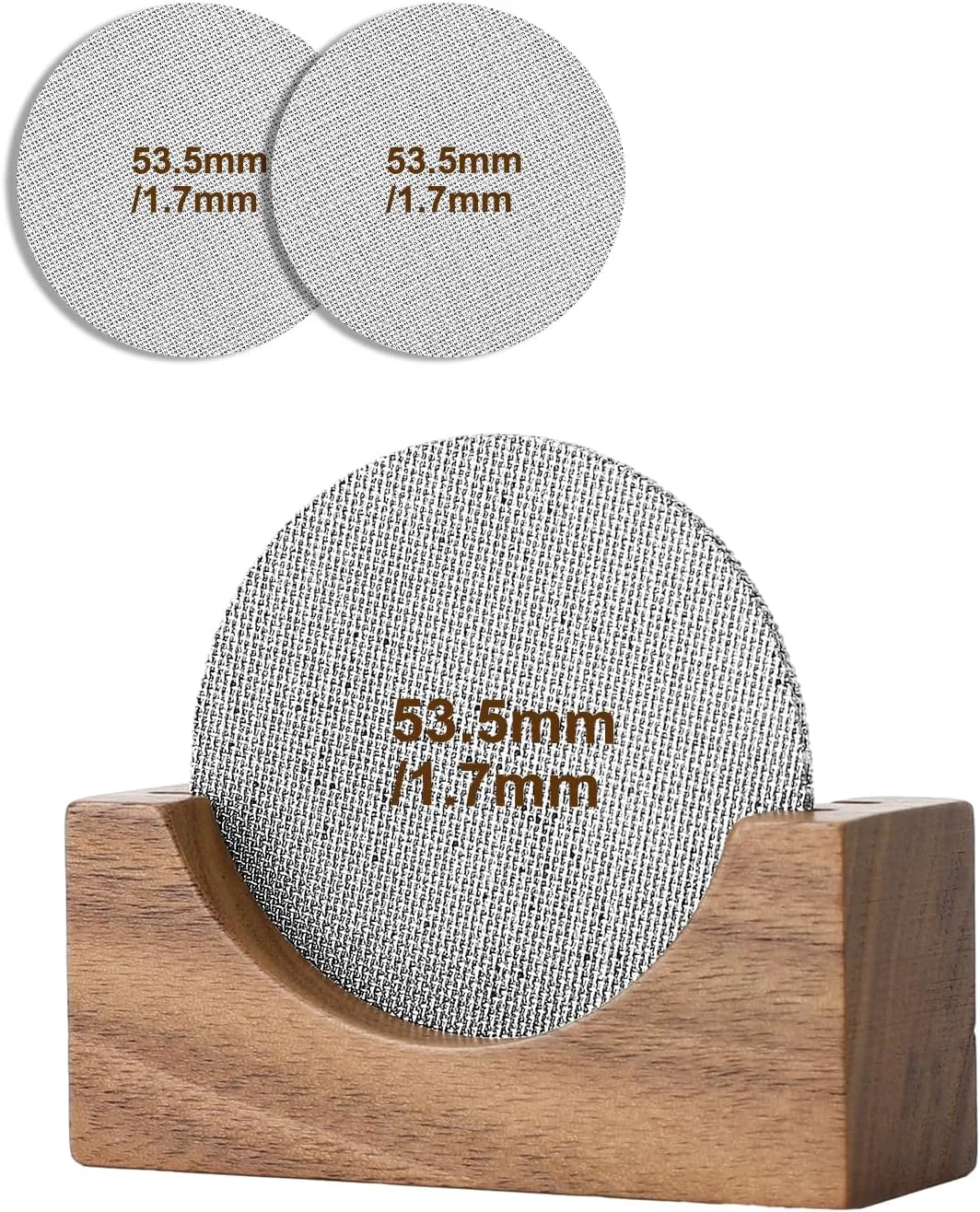 Original 53.5mm Coffee Puck Screen amp Walnut Puck Screen Holder Original Design