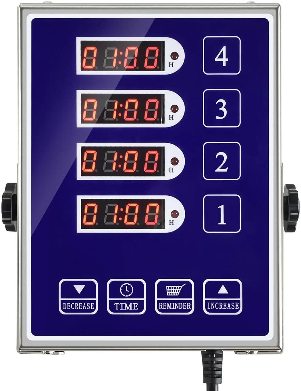 Certified Precision Kitchen Timers for Cooking – 4 Channel Commercial Kitchen Timer Restaurant Kitchen Supplies Sophisticated
