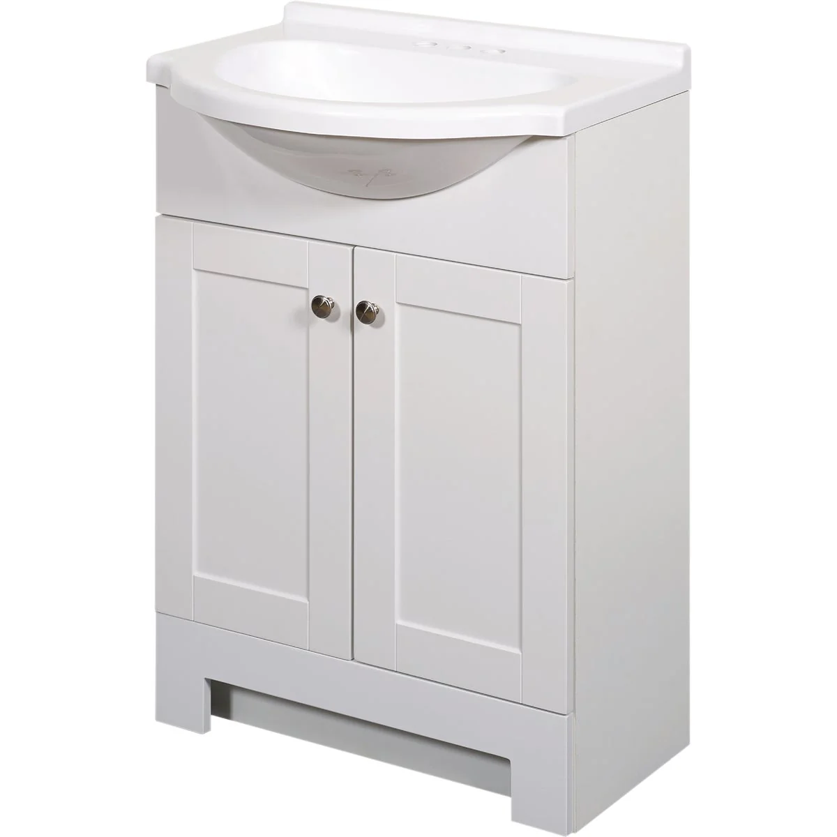 Effective Zenith Zenna Home White 24 In. W x 35 In. H x 18 In. D Euro Vanity with White Cultured Marble Top Sophisticated
