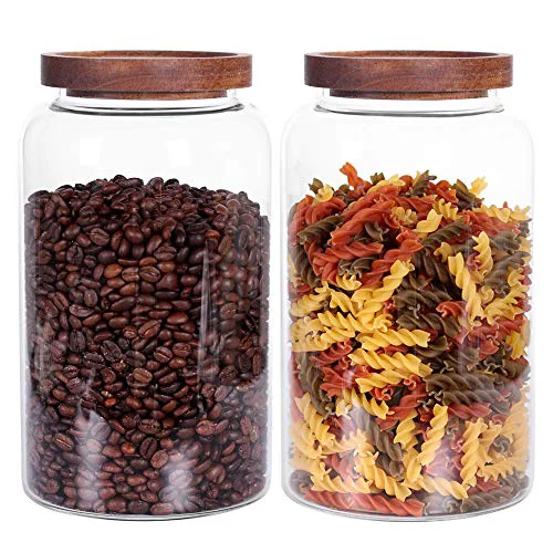 Premium Large Glass Jar with Airtight Lid Set of 2 93 FL OZ Advanced
