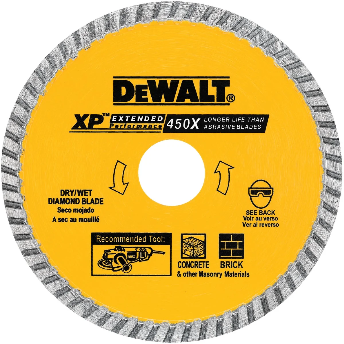 Prestigious DeWalt Extended Performance 4 In. Turbo Rim Dry Wet Cut Diamond Blade Convenient