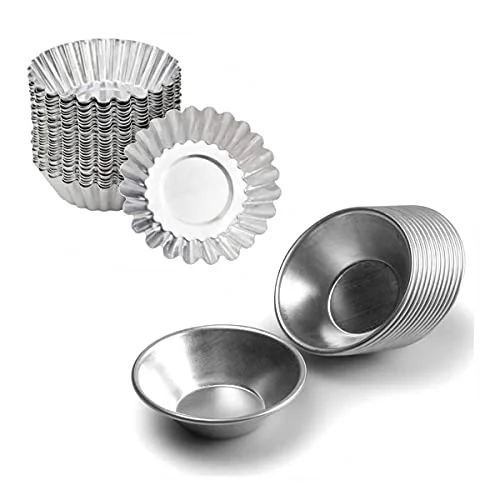 Enhanced 30 Pieces Egg Tart Molds Reusable Non 30 Count Convenient