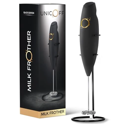 Convenient Milk Frother Handheld with Stand Enhanced