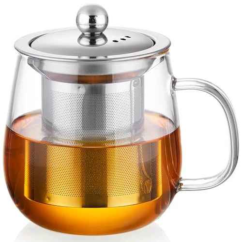 Convenient Glass Tea Cup with Infuser and Lid Exceptional