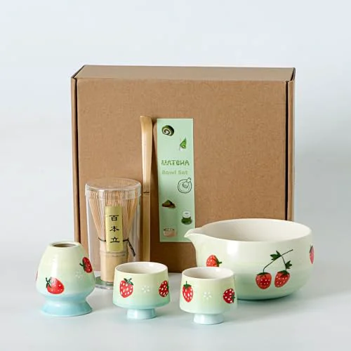 Prestigious Matcha Whisk Set with Spout Detailed