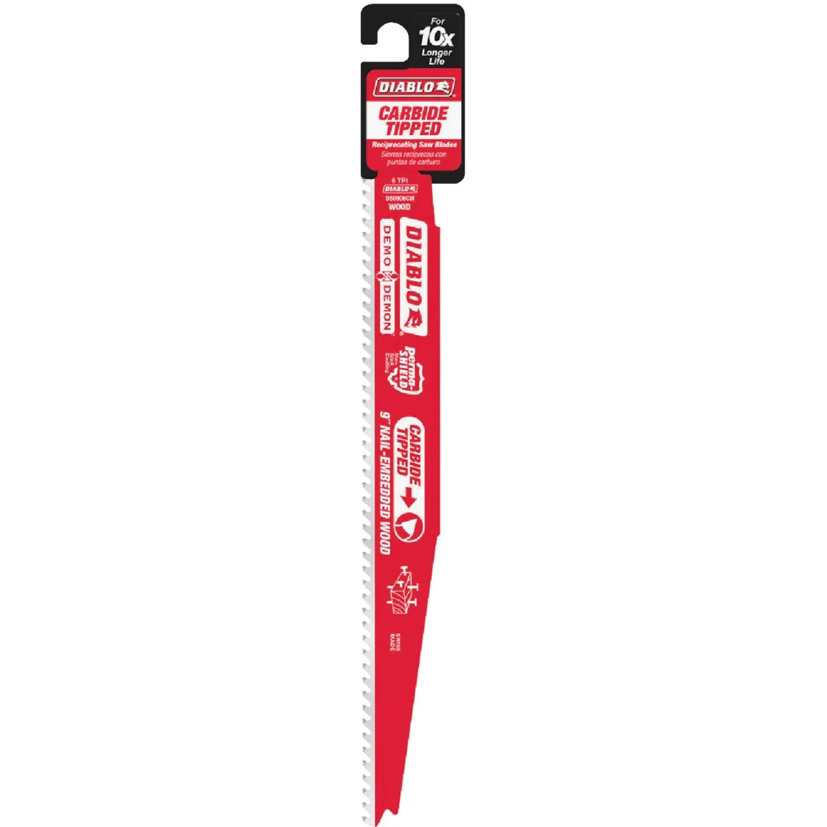 Authentic Diablo Demo Demon 9 In. 6 TPI Carbide Wood w Nails Reciprocating Saw Blade Trendy
