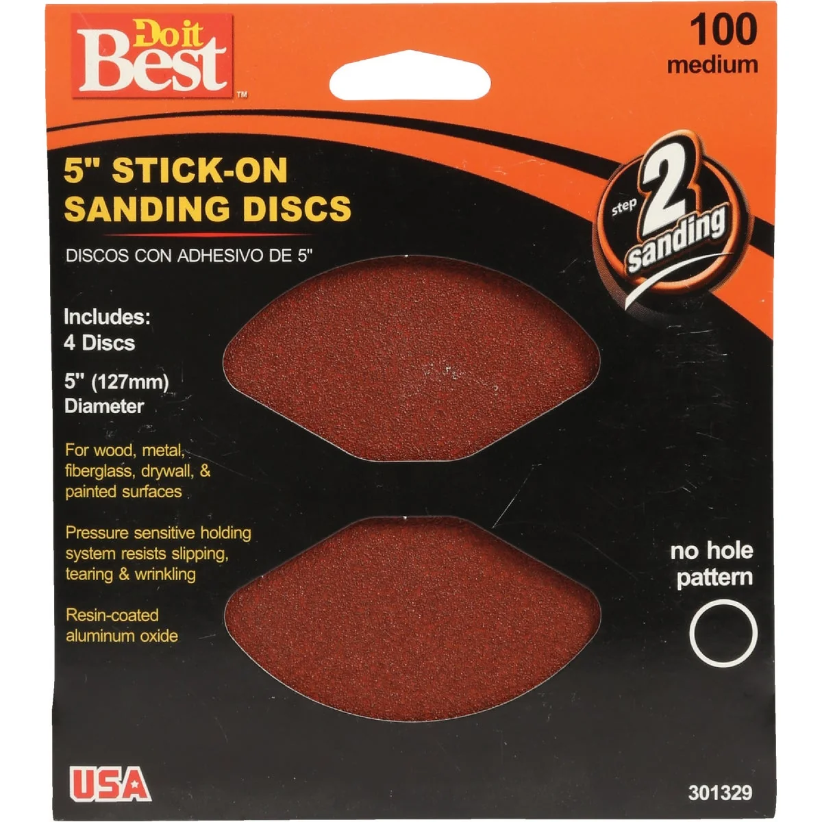 Next-Generation Do it 5 In. 100 Grit Stick-On Sanding Disc 4-Pack Healthy