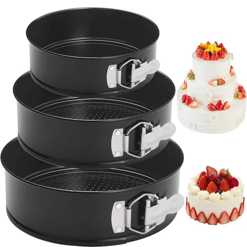 Green Springform Cake Pan Set of 3 Premium