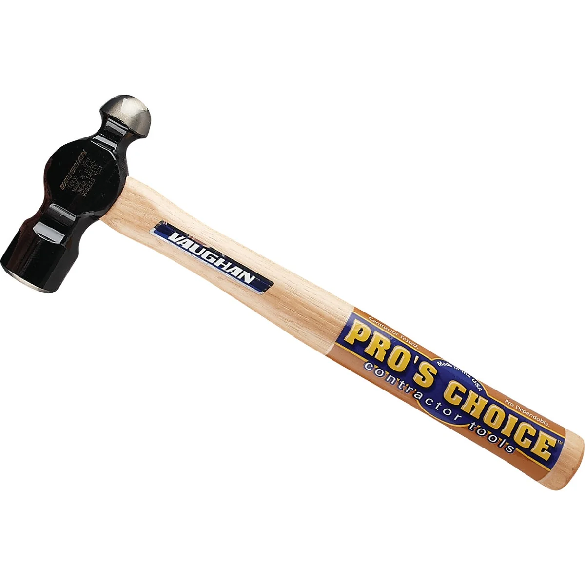 Superior Vaughan 32 Oz. Steel Ball Peen Hammer with Hickory Handle Safe