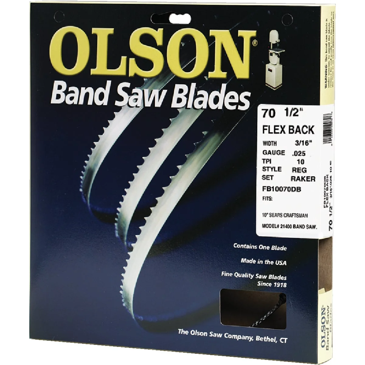 Powerful Olson 70-1 2 In. x 3 16 In. 10 TPI Regular Flex Back Band Saw Blade User-Friendly
