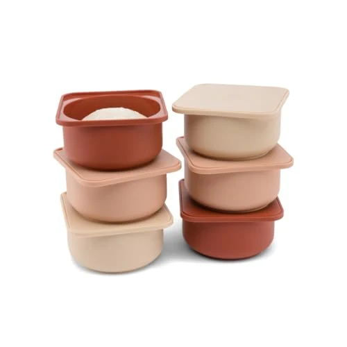 Prestigious Pizza Dough Proofing Silicone Containers with Lids 6 Count Easy-to-Use