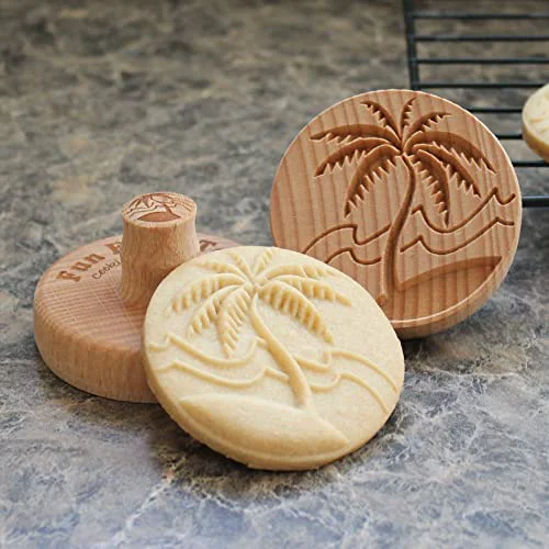Stylish Wood Cookie Stamp Genuine