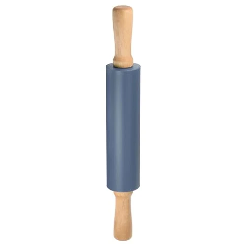 Stylish Silicone Rolling Pins for Baking 15 Inch Wooden Handle Non Stick Rolling Pin Small Roller Playdough Rolling Pins for Dough Pizza Pastry Fondant Kitchen Reusable