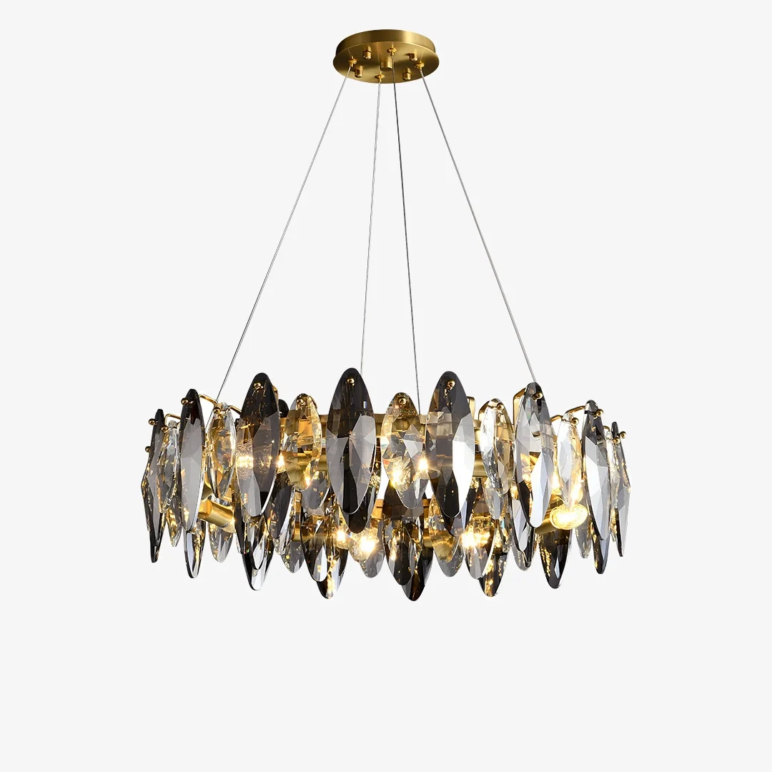 Fine Crafted Luxe rookgrijze kristallen kroonluchter Luxury