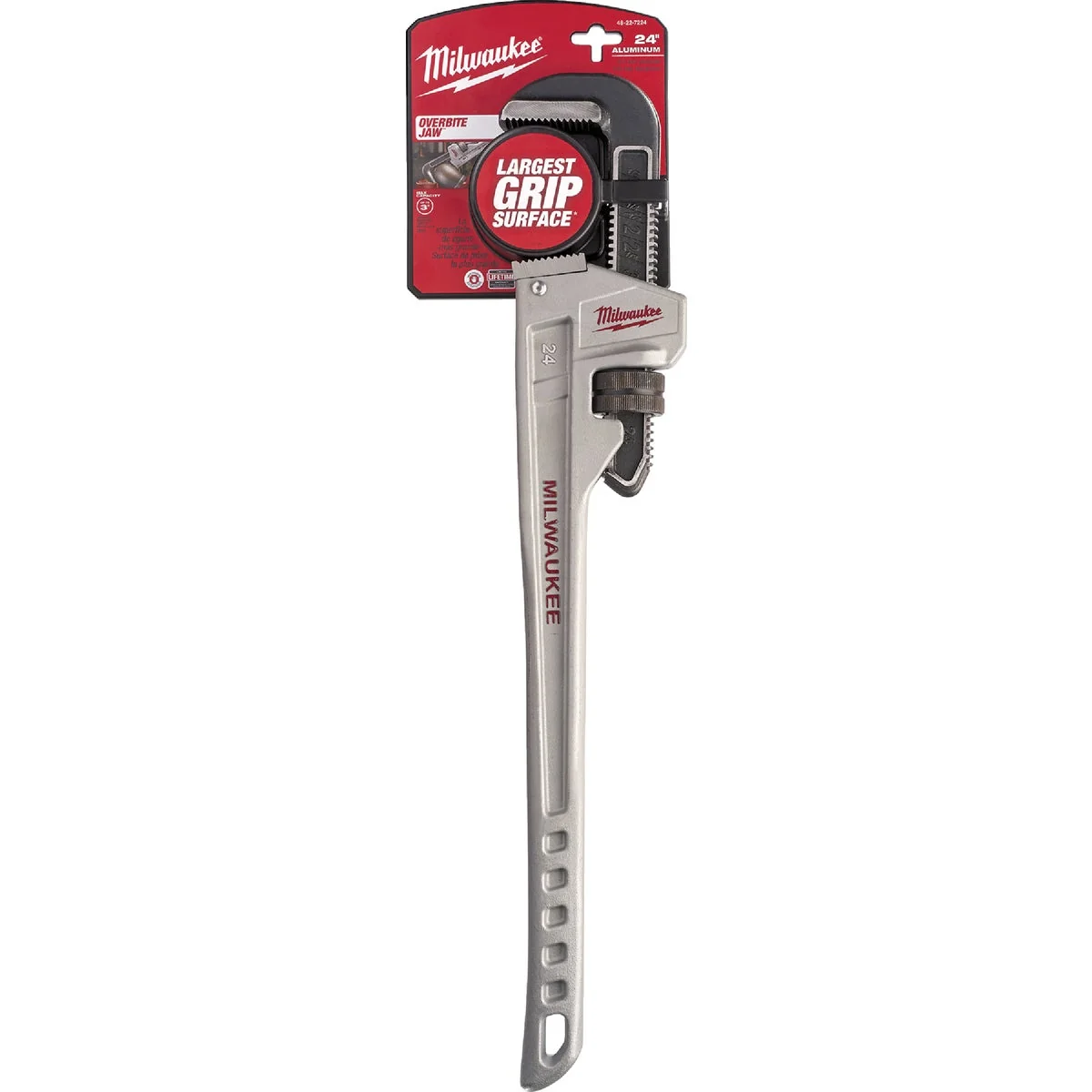 Artisan Milwaukee 24 In. Aluminum Pipe Wrench Detailed