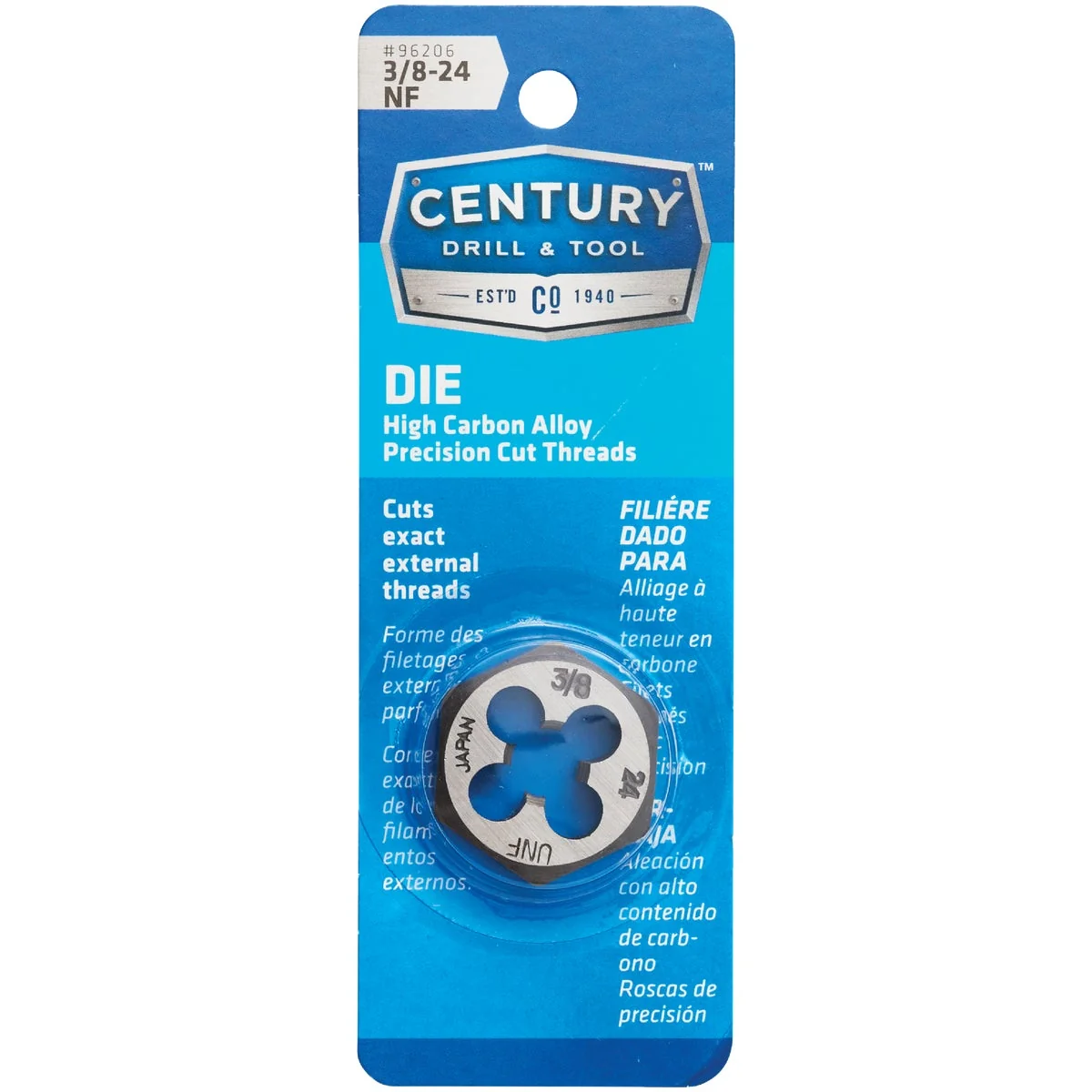Sustainable Century Drill Tool 3 8-24 National Fine 1 In. Across Flats Fractional Hexagon Die Functional