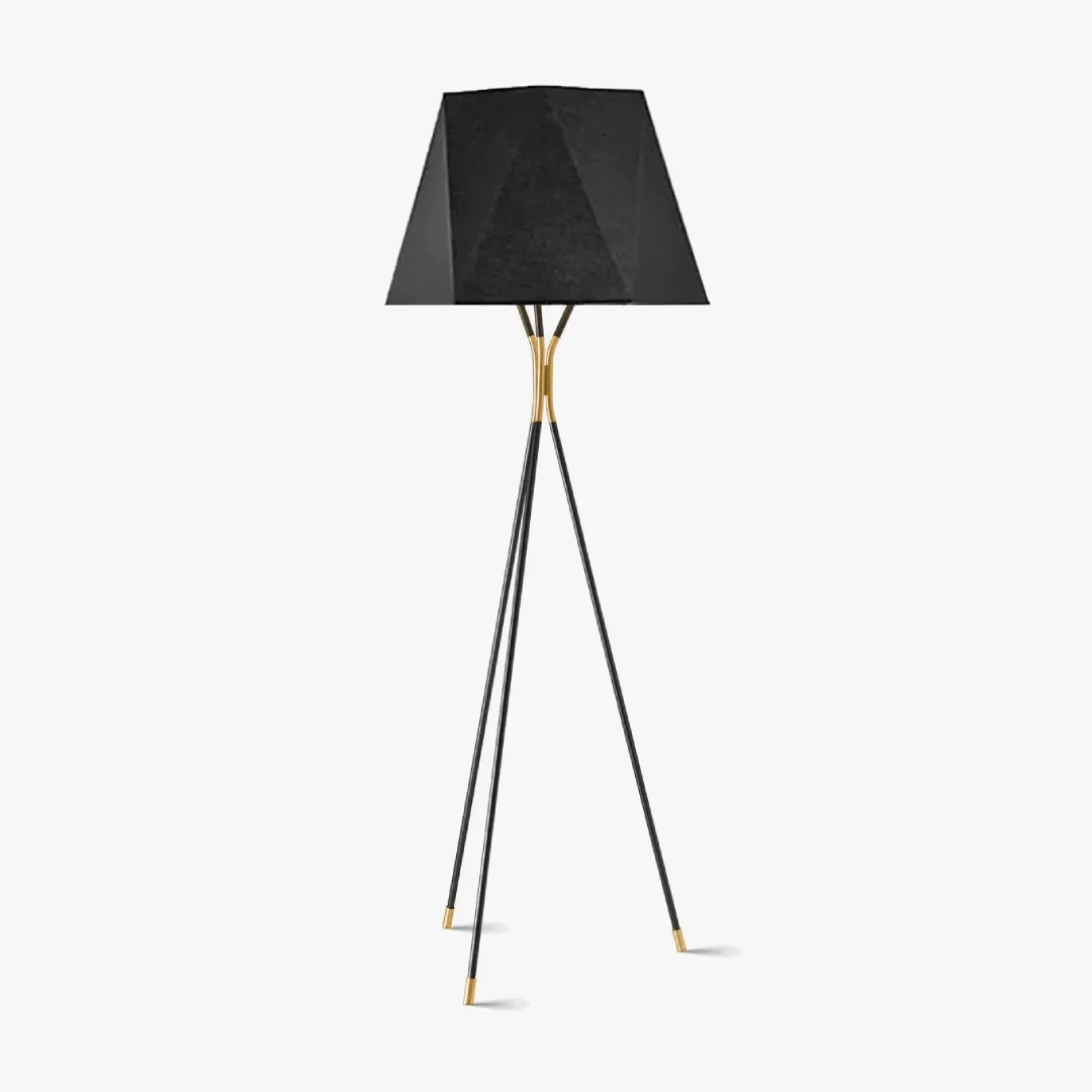 Flexible Creatieve zwarte driehoekige vloerlamp Smooth