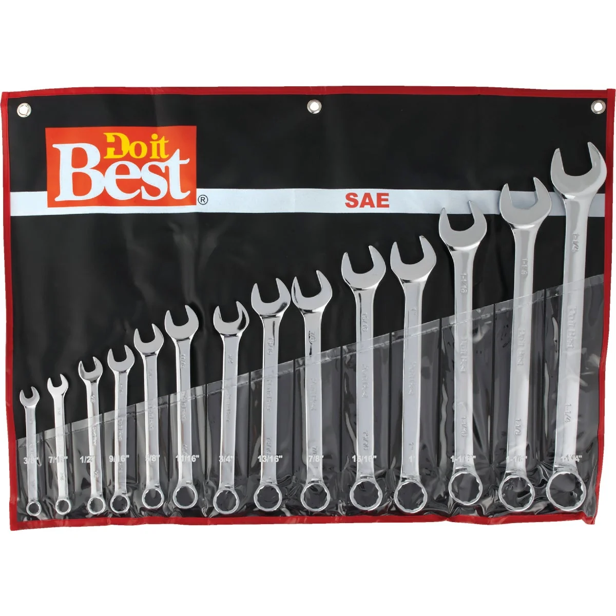 Efficient Do it Standard 12-Point Combination Wrench Set 14-Piece Soft