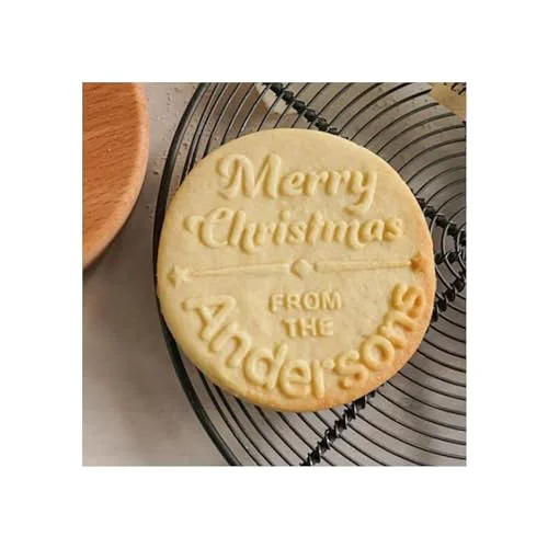 Authentic 2025 Personalized Christmas Cookie Stamp Unique 3D Embossed Design Fun Tool for Baking Art Organic