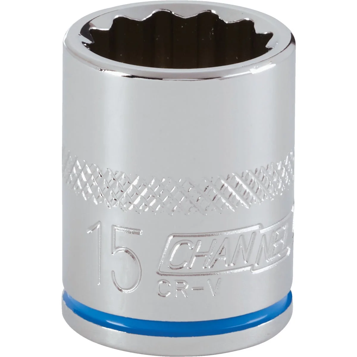 Premium Material Channellock 3 8 In. Drive 15 mm 12-Point Shallow Metric Socket Contemporary