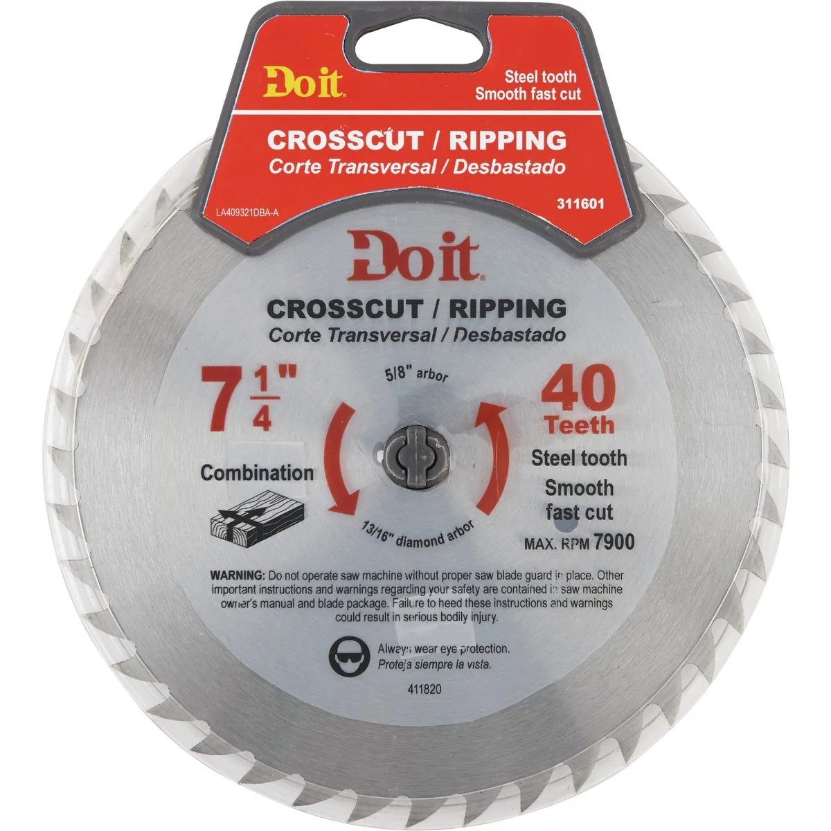 Prestigious Do it 7-1 4 In. 40-Tooth Cutoff Rip Circular Saw Blade Pure