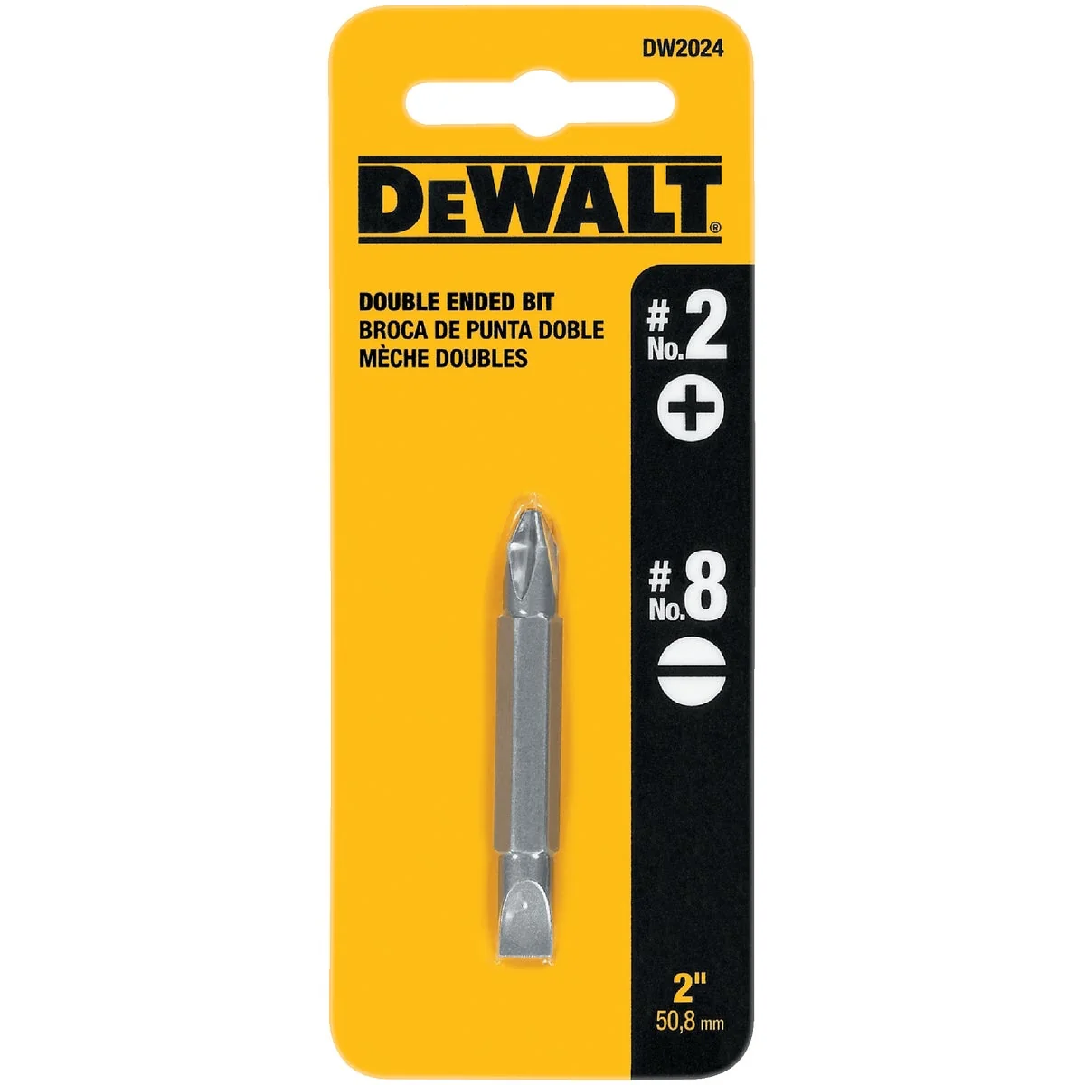 Minimalist DeWalt Phillips 2 Slotted Double-End Screwdriver Bit World-Class