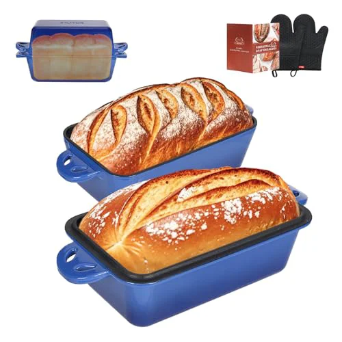 Superior 9×5 Enameled Cast Iron Loaf Pan with Lid Prestigious