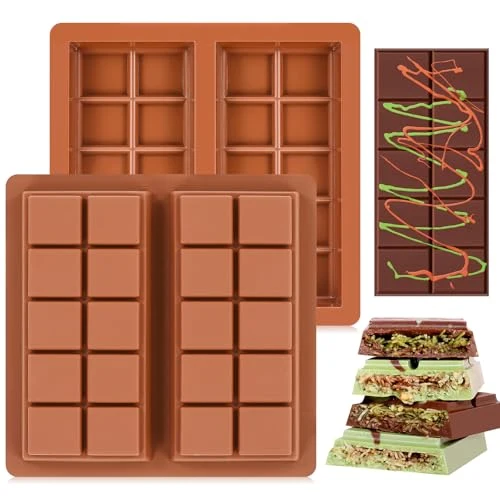 Recyclable Dubai Chocolate Molds 1 Inch Deep 2 Count Natural