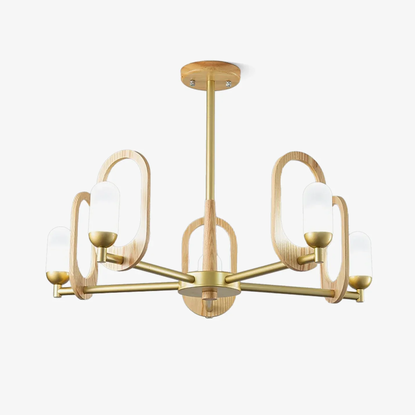High-Performance Moderne Scandinavische houten kroonluchter Refined