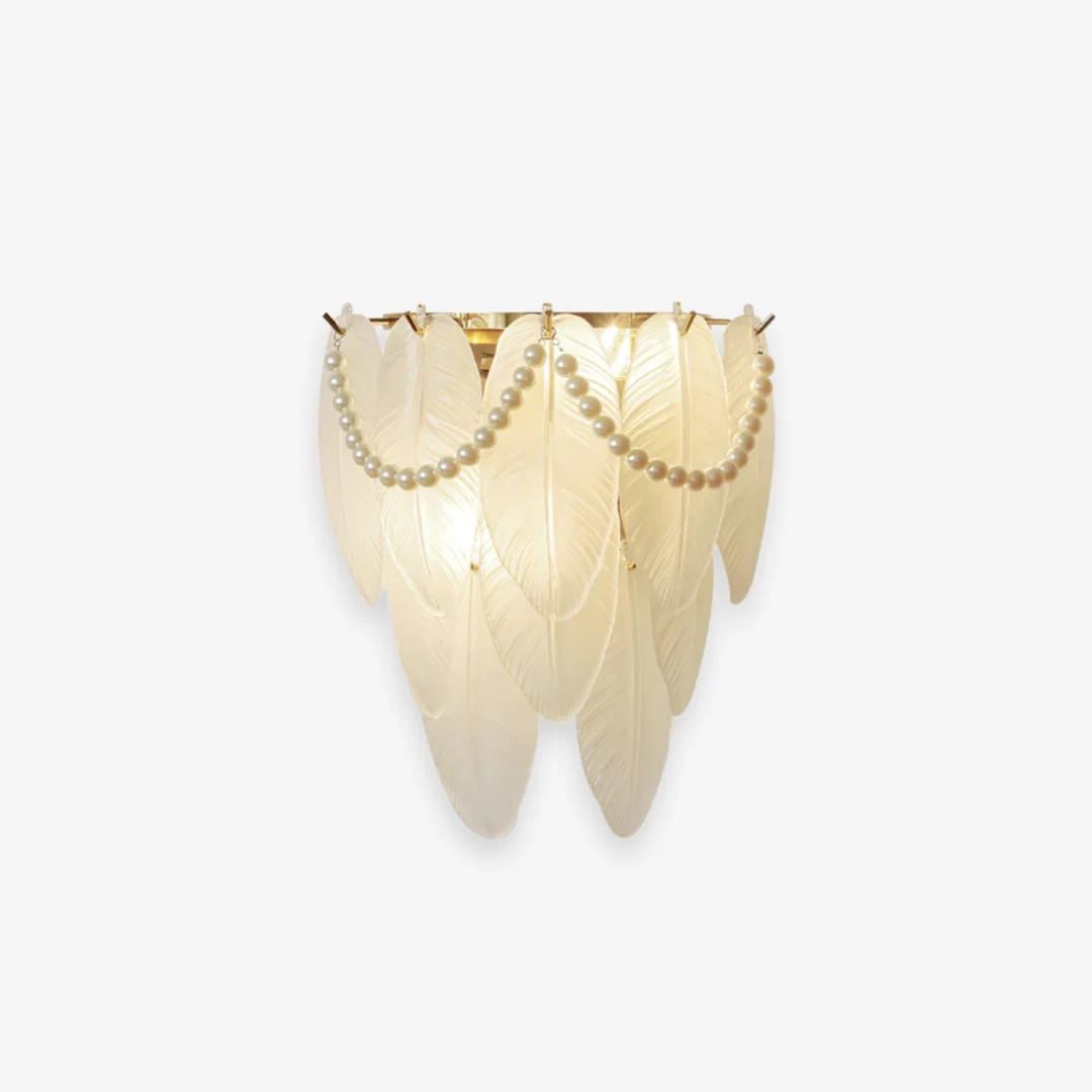 Modern Franse Parel Veren Wandlamp Environmentally Friendly
