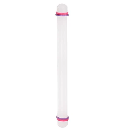 Casual Fondant Rolling Pin 18 Inch x 0.98 Inch Adjustable Guide Rings Non Lightweight