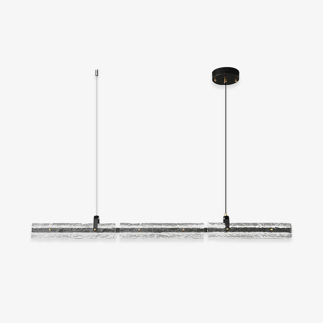 Green Lineaire glazen LED-kroonluchter Authentic